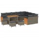 Sonata H Градински Софа Комплект 13 pcs Сиво Тъмносиво 110 x 55 x 71 см