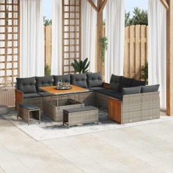 Sonata H Градински Софа Комплект 13 pcs Сиво Тъмносиво 100 x 100 x 71 cm - Градински Дивани и Пейки