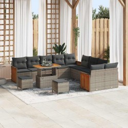 Sonata H Градински Софа Комплект 13 pcs Сиво Тъмносиво 90 x 55 x 71 cm - Градински Дивани и Пейки