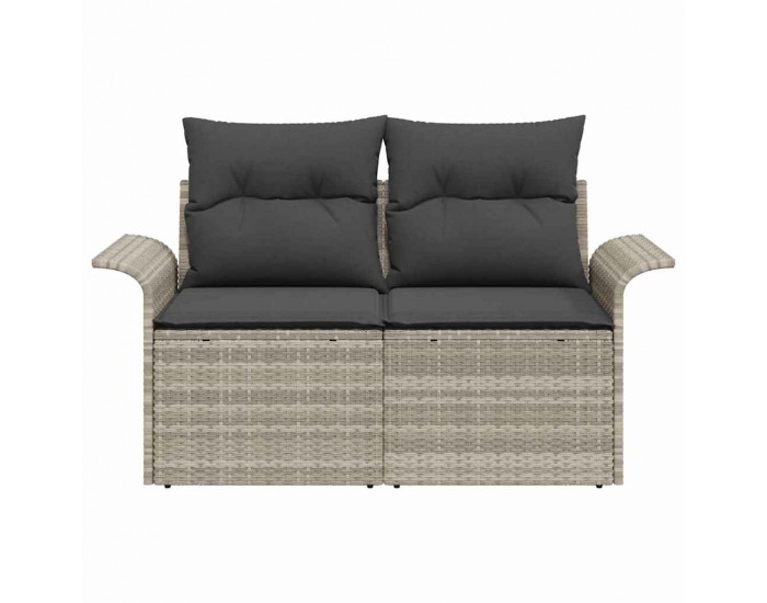 Sonata H Градински диван Светлосиво 141 x 62 x 69cm полиратан