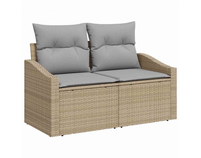 Sonata H Градински диван с възглавница Бежово 123 x 62 x 69 см полиратан