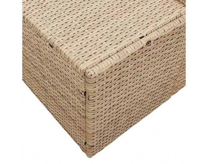 Sonata H Градински диван с възглавница Бежово 123 x 62 x 69 см полиратан