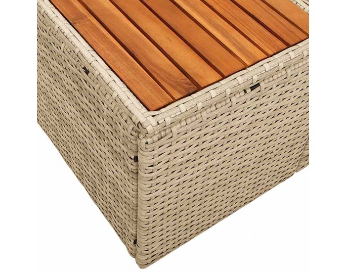 Sonata H Градински диван Бежово 184 x 62 x 85см полиратан