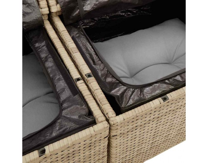 Sonata H Градински диван Бежово 184 x 62 x 85см полиратан