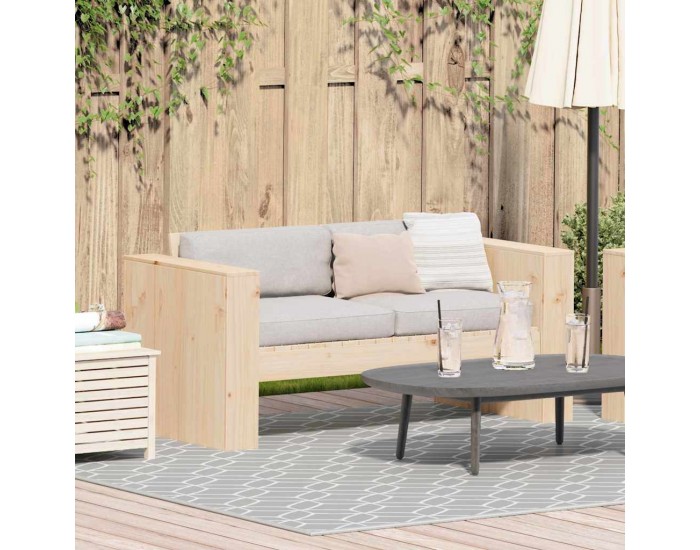 Sonata H Градински диван Кафяво 134 x 60 x 62 cm Борово дърво масив