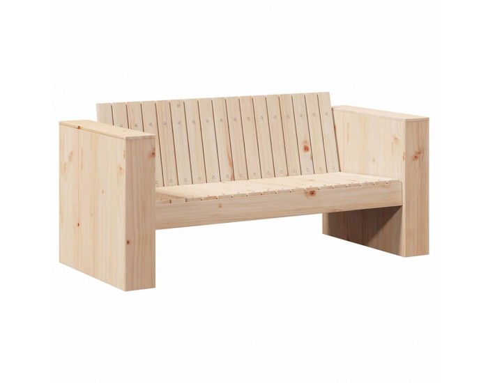 Sonata H Градински диван Кафяво 134 x 60 x 62 cm Борово дърво масив