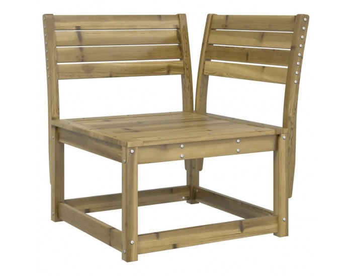 Sonata H Градински ъглов диван, 73x73x78 см, импрегниран бор