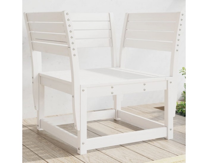 Sonata H Градински стол, бял, борово дърво масив