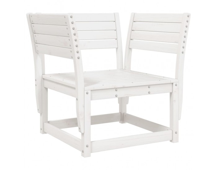 Sonata H Градински стол, бял, борово дърво масив