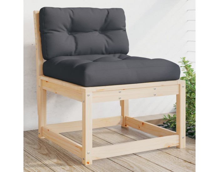 Sonata H Градински диван с възглавници, борово дърво масив
