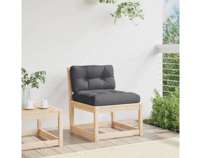 Sonata H Градински диван с възглавници, борово дърво масив