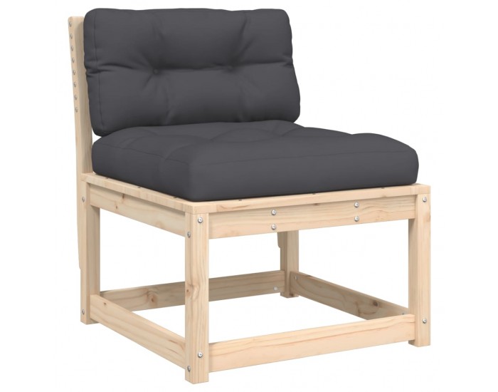 Sonata H Градински диван с възглавници, борово дърво масив