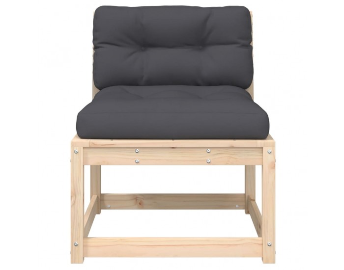 Sonata H Градински диван с възглавници, борово дърво масив