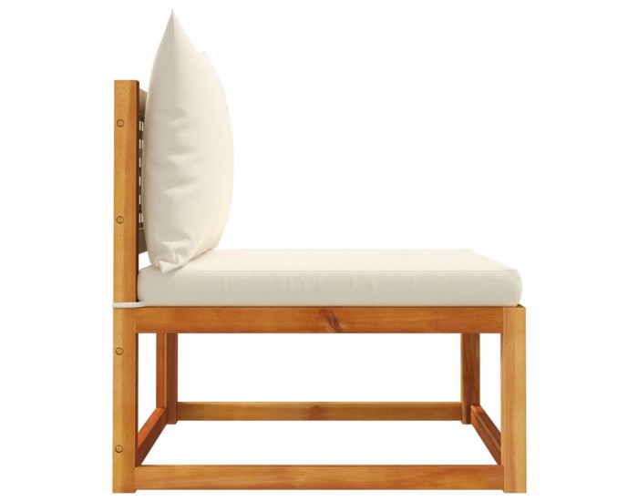 Sonata H Градински диван без подлакътници с възглавници, дърво, акация и ратан