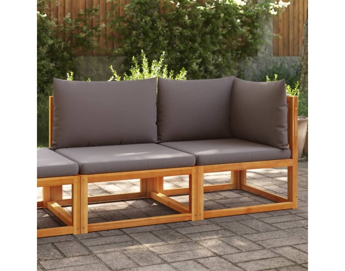 Sonata H Градински диван с възглавници, двуместен, дърво, акация и въже