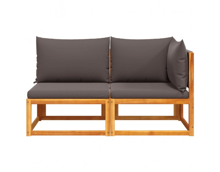 Sonata H Градински диван с възглавници, двуместен, дърво, акация и въже