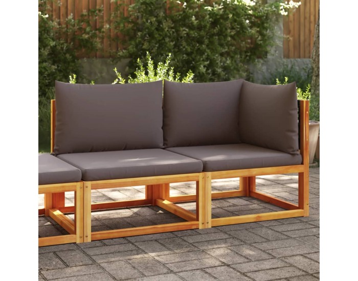 Sonata H Градински диван с възглавници, двуместен, дърво, акация и ратан