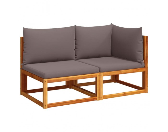 Sonata H Градински диван с възглавници, двуместен, дърво, акация и ратан