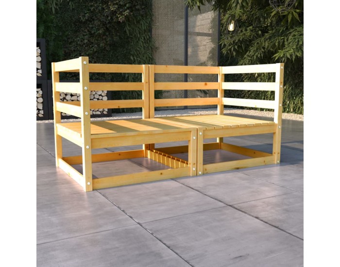 Sonata H Градински 2-местен диван, борово дърво масив