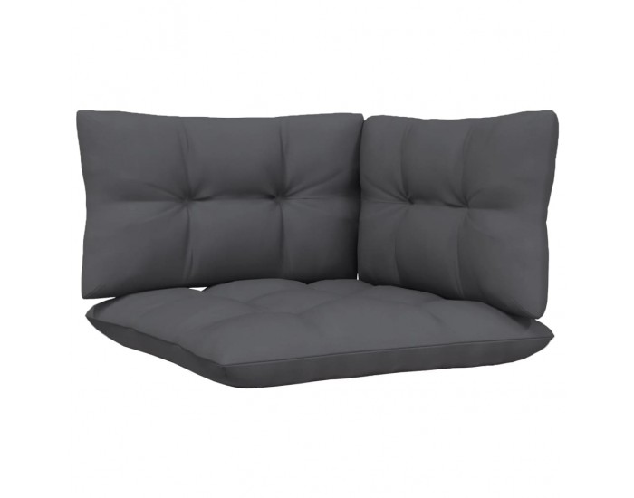 Sonata H 2-местен градински диван с възглавници антрацит, бор масив