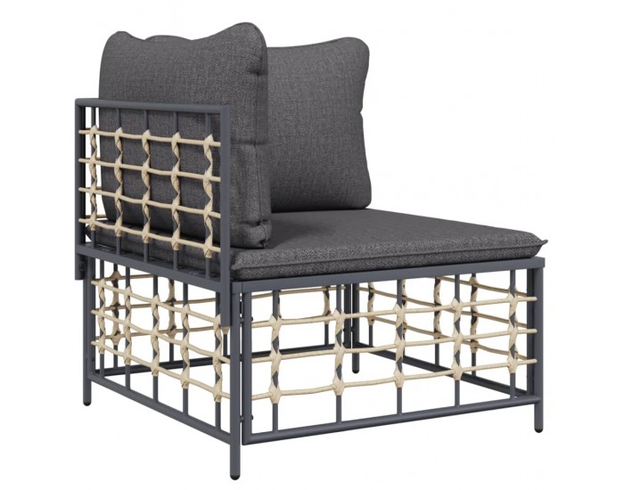 Sonata H Секционни ъглови дивани с възглавници, 2 бр, полиратан