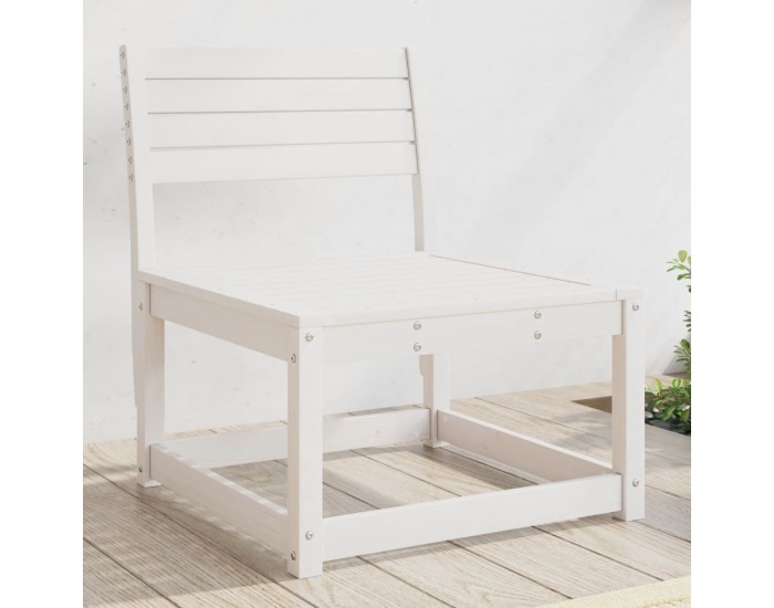 Sonata H Градински диван, бял, бор масив