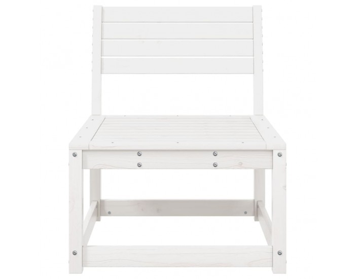 Sonata H Градински диван, бял, бор масив