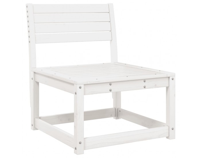 Sonata H Градински диван, бял, бор масив