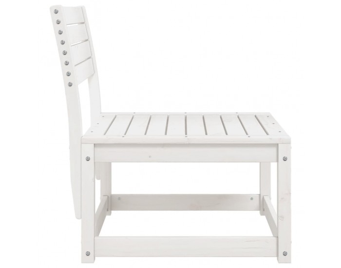 Sonata H Градински диван, бял, бор масив