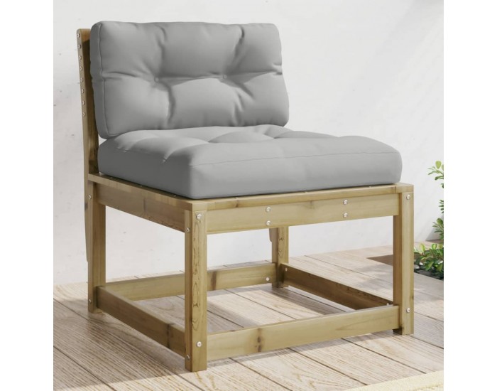Sonata H Градински диван с възглавници, импрегнирано борово дърво