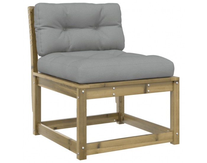 Sonata H Градински диван с възглавници, импрегнирано борово дърво