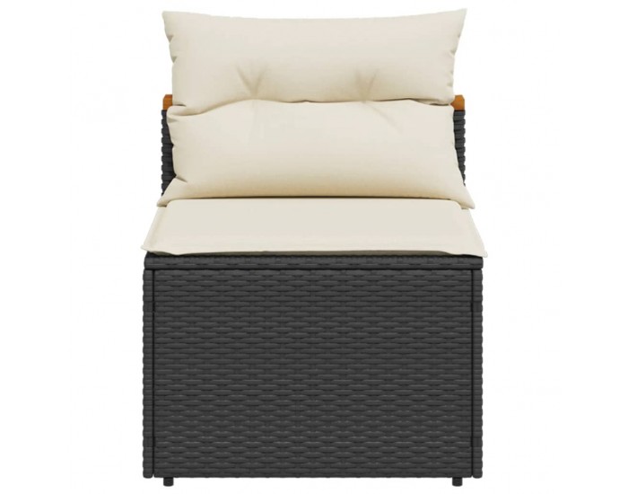 Sonata H Външни кресла без подлакътник възглавници 2 бр черен полиратан