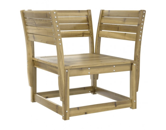 Sonata H Градинско кресло с подлакътник, с възглавници, импрегниран бор