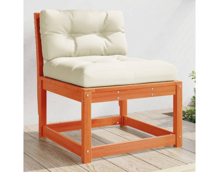 Sonata H Градински диван с възглавници восъчнокафяв бор масив