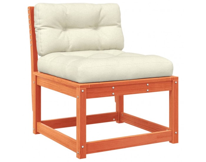 Sonata H Градински диван с възглавници восъчнокафяв бор масив