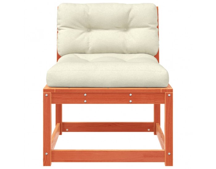 Sonata H Градински диван с възглавници восъчнокафяв бор масив