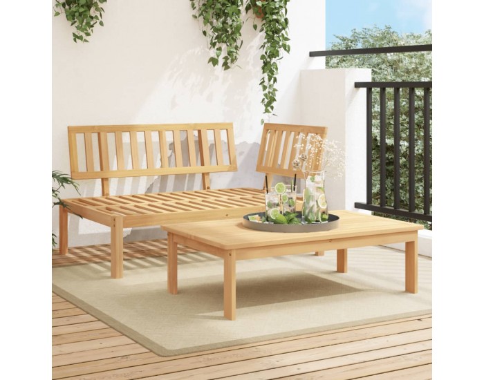Sonata H Градински диван от палети, 2 части, акация масив