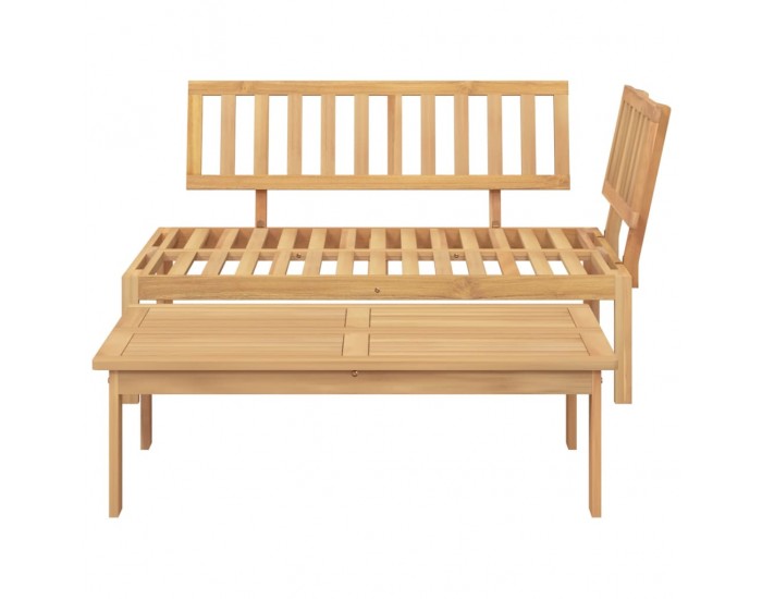 Sonata H Градински диван от палети, 2 части, акация масив