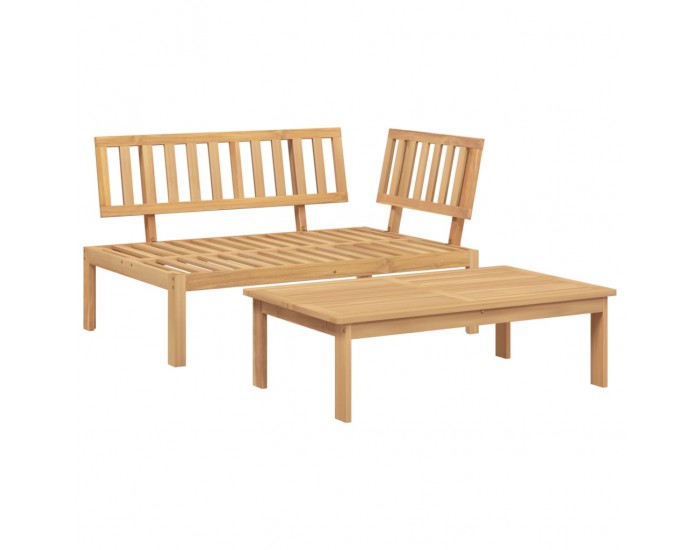 Sonata H Градински диван от палети, 2 части, акация масив