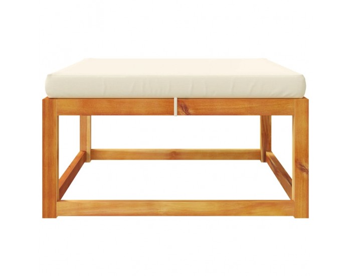 Sonata H Градинска табуретка с възглавница, 65x65x29 см, акация масив