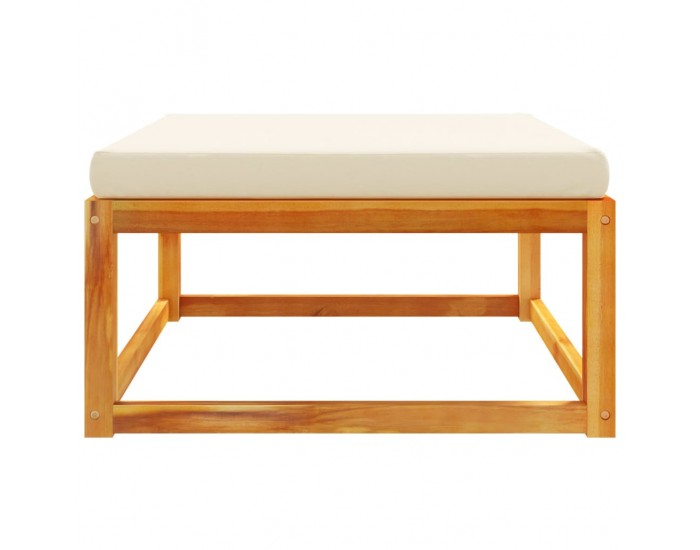 Sonata H Градинска табуретка с възглавница, 65x65x29 см, акация масив