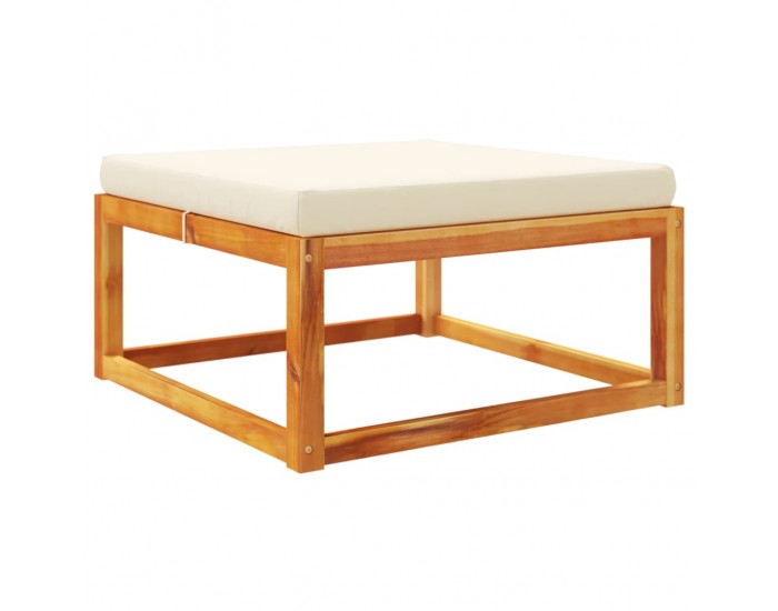 Sonata H Градинска табуретка с възглавница, 65x65x29 см, акация масив