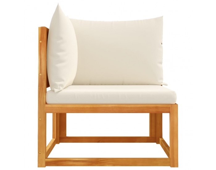 Sonata H Ъглов градински диван с възглавници, дърво, акация и въже