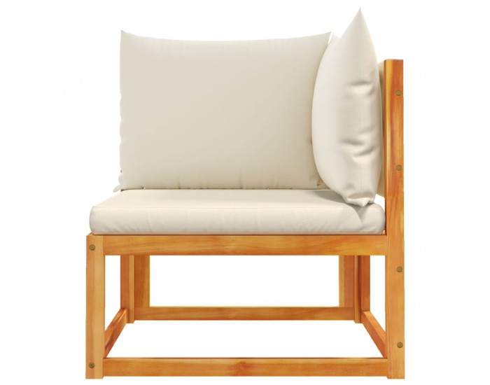 Sonata H Ъглов градински диван с възглавници, дърво, акация и въже