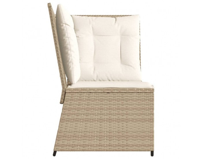 Sonata H Градински ъгъл без подлакътници с възглавници бежов полиратан