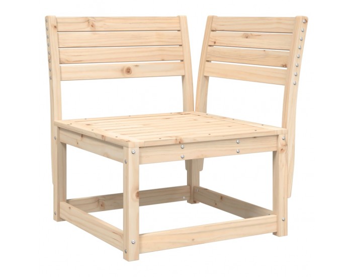 Sonata H Градински ъглов диван с възглавници 73x73x78 см бор масив