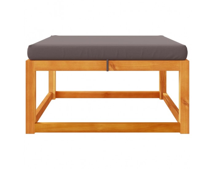 Sonata H Градинска табуретка с възглавница, 65x65x29 см, акация масив