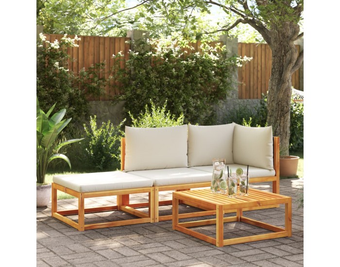 Sonata H Градински диван с възглавници, двуместен, дърво, акация и ратан