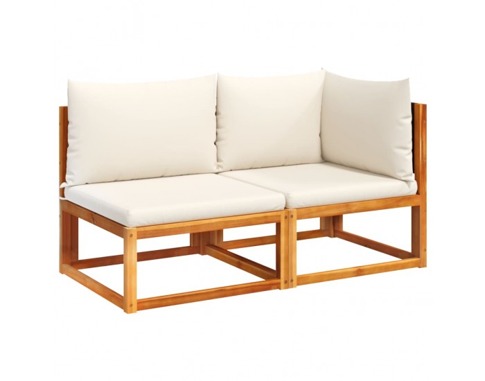 Sonata H Градински диван с възглавници, двуместен, дърво, акация и ратан