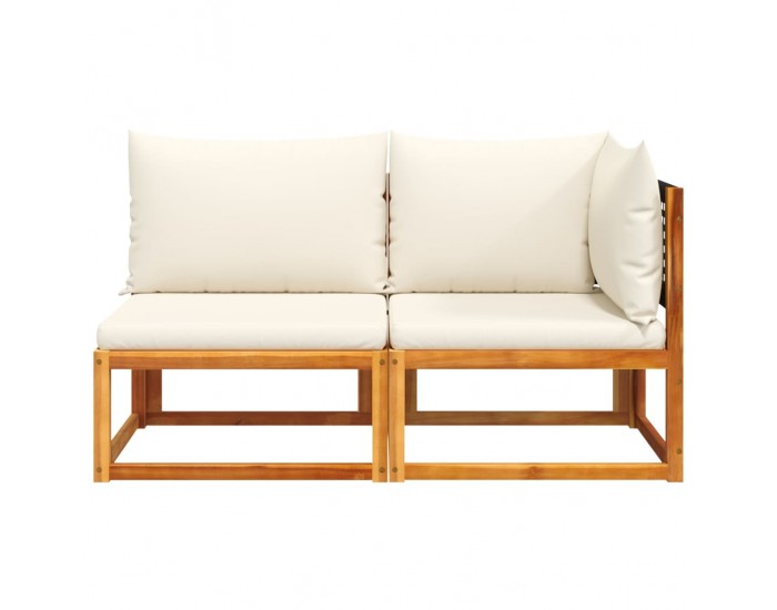 Sonata H Градински диван с възглавници, двуместен, дърво, акация и ратан